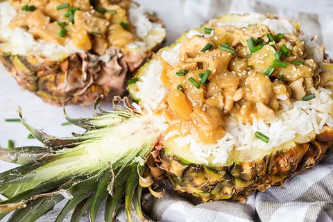Piept de pui tropical cu ananas